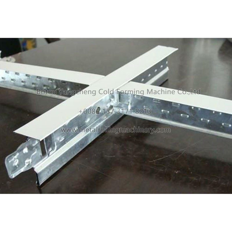 Ceiling T grid T bar Main Tee Cross Tee Wall angle system making roll forming machine