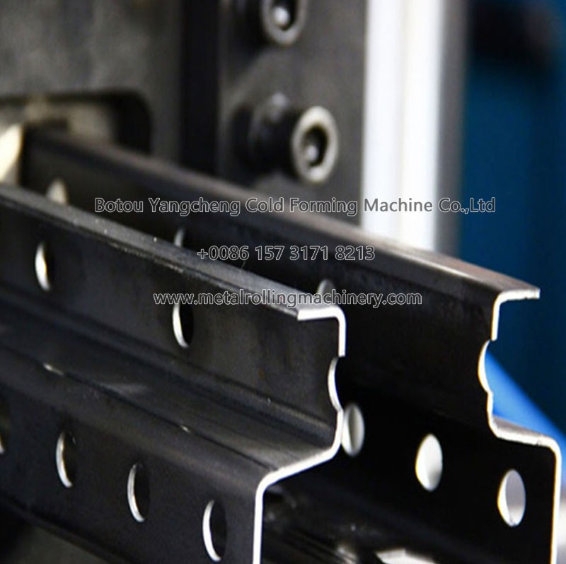 Storage warehouse shelf production line upright rack column roll forming machine equipment