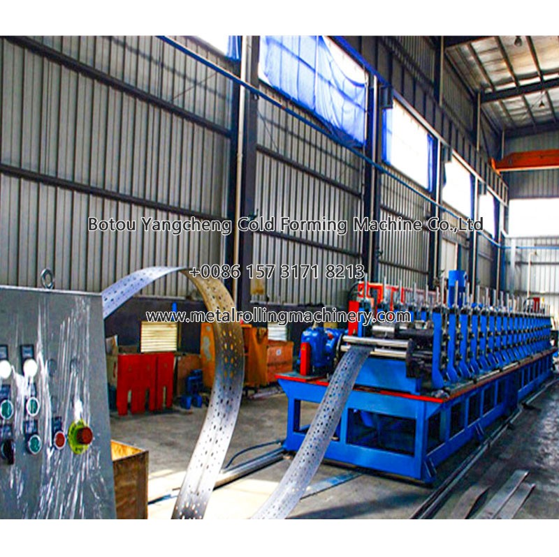 Storage warehouse shelf production line upright rack column roll forming machine equipment